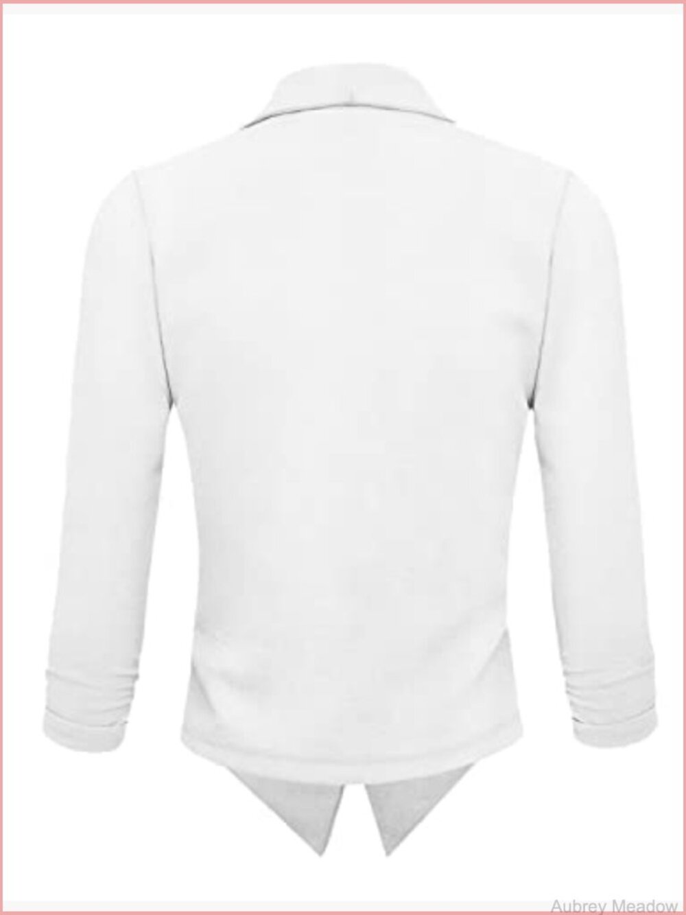 Women's Open Front Nylon Ponte Roma Blazer Jacket - Modern - Picture 3 of 5